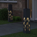 Solar LED sti lys 2 pcs Antracit Koldvalset Stål