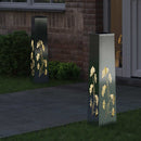 Solar LED sti lys 2 pcs Sølv Galvaniseret Stål