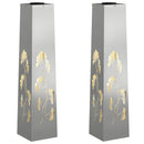 Solar LED sti lys 2 pcs Sølv Galvaniseret Stål
