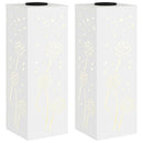 Solar LED sti lys 2 pcs Hvid Koldvalset Stål