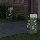 Solar LED sti lys 2 pcs Sølv Rustfrit stål