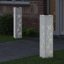 Solar LED sti lys 2 pcs Hvid Koldvalset Stål