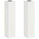 Solar LED sti lys 2 pcs Hvid Koldvalset Stål