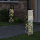 Solar LED sti lys 2 pcs Sølv Rustfrit stål