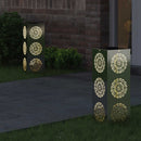 Solar LED sti lys 2 pcs Sølv Galvaniseret Stål