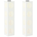 Solar LED sti lys 2 pcs Hvid Koldvalset Stål