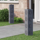 Solar LED sti lys 2 pcs Antracit Koldvalset Stål