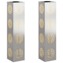Solar LED sti lys 2 pcs Sølv Rustfrit stål
