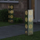 Solar LED sti lys 2 pcs Sølv Galvaniseret Stål