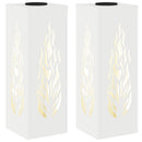 Solar LED sti lys 2 pcs Hvid Koldvalset Stål
