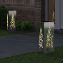 Solar LED sti lys 2 pcs Sølv Rustfrit stål