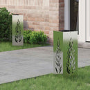 Solar LED sti lys 2 pcs Sølv Galvaniseret Stål