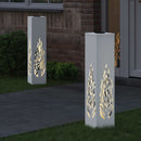 Solar LED sti lys 2 pcs Hvid Koldvalset Stål