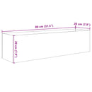 Akvarium med opbevaring Transparent 80 x 20 x 20 cm Glas