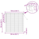Persienner Hvid 150 x 150 cm 25 mm PVC