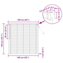 Persienner Sort 150 x 160 cm 25 mm PVC