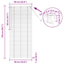 Persienner Lys Brun med Mønster 150 x 60 cm 25 mm PVC