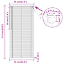 Persienner Lys Brun med Mønster 213 x 70 cm 25 mm PVC