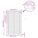 Persienner Mørk Brun med Mønster 150 x 80 cm 25 mm PVC