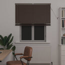 Persienner Mørk Brun med Mønster 150 x 110 cm 25 mm PVC