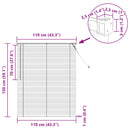 Persienner Mørk Brun med Mønster 150 x 110 cm 25 mm PVC