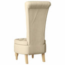 Sækkestol Creme 56,5 x 70 x 110 cm Stof