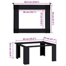 Vaskemaskine Pedestal Sort 64 x 55 x 32,5 cm Stål