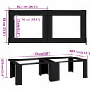 Vaskemaskine Pedestal 2 pcs Sort 127 x 54,5 x 32,5 cm Stål