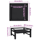 Vaskemaskine Pedestal Sort 62 x 60,5 x 32,5 cm Stål