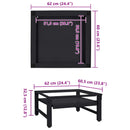 Vaskemaskine Pedestal Sort 62 x 60,5 x 32,5 cm Stål