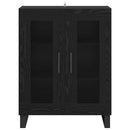 Sideboard Sort eg 69,5 x 34 x 90 cm Konstrueret træ