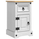 Sengebord Corona Hvid 35 x 32,5 x 58 cm Massiv fyrretræ