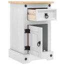 Sengebord Corona Hvid 35 x 32,5 x 58 cm Massiv fyrretræ