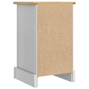 Sengebord Corona Hvid 35 x 32,5 x 58 cm Massiv fyrretræ