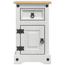Sengebord Corona Hvid 35 x 32,5 x 58 cm Massiv fyrretræ
