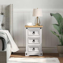 Sengebord Corona Hvid 35 x 32,5 x 58 cm Massiv fyrretræ