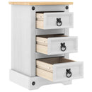 Sengebord Corona Hvid 35 x 32,5 x 58 cm Massiv fyrretræ