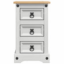 Sengebord Corona Hvid 35 x 32,5 x 58 cm Massiv fyrretræ