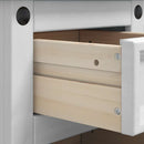 Sengebord Corona Hvid 35 x 32,5 x 74 cm Massiv fyrretræ