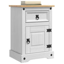 Sengebord Corona Hvid 45 x 35 x 64 cm Massiv fyrretræ