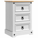 Sengebord Corona Hvid 45 x 35 x 64 cm Massiv fyrretræ