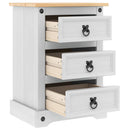 Sengebord Corona Hvid 45 x 35 x 64 cm Massiv fyrretræ