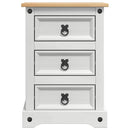 Sengebord Corona Hvid 45 x 35 x 64 cm Massiv fyrretræ