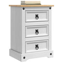 Sengebord Corona Hvid 45 x 35 x 64 cm Massiv fyrretræ