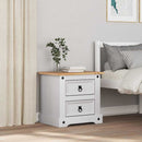 Sengebord Corona Hvid 53 x 39 x 47 cm Massiv fyrretræ