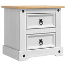 Sengebord Corona Hvid 53 x 39 x 47 cm Massiv fyrretræ