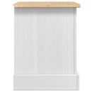 Sengebord Corona Hvid 53 x 39 x 47 cm Massiv fyrretræ