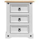 Sengebord Corona Hvid 53 x 39 x 66 cm Massiv fyrretræ