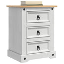 Sengebord Corona Hvid 53 x 39 x 66 cm Massiv fyrretræ