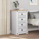 Sengebord Corona Hvid 53 x 39 x 84 cm Massiv fyrretræ